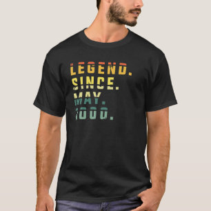 Vintage Legend Since May 2000 21St Birthday 21 Yea T-Shirt