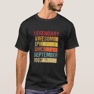 Vintage Legendary Awesome Epic Since September 198 T-Shirt