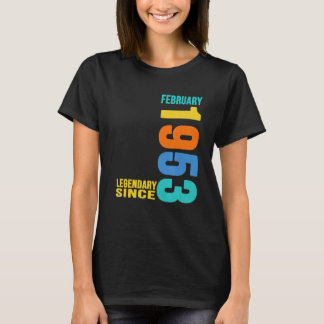 Vintage Legendary Since February 1953 70th Birthda T-Shirt