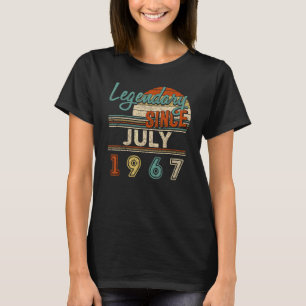 Vintage Legendary Since July 1967 55 Year Old Birt T-Shirt