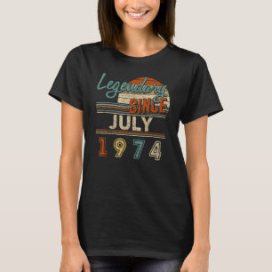 Vintage Legendary Since July 1974 48 Year Old Birt T-Shirt