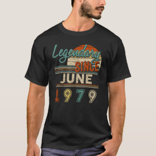 Vintage Legendary Since June 1979 43 Year Old Birt T-Shirt