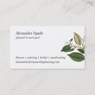 Vintage Lemon Botanical Print Business Card