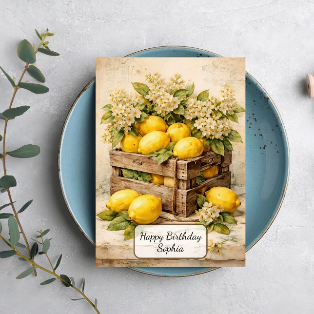 Vintage Lemon Crate Card (Creator Uploaded)