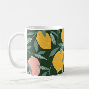 Vintage Lemon Fruit Seamless Pattern Coffee Mug