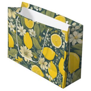 Vintage lemon large gift bag