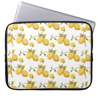 Vintage lemon pattern laptop sleeve