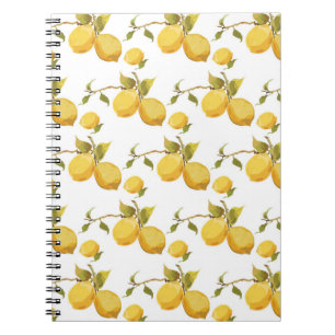 Vintage lemon pattern notebook