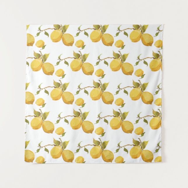 Vintage lemon pattern tapestry (Front)