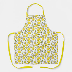 Vintage Lemon Print Apron