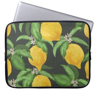 Vintage Lemon Tropical Pattern Laptop Sleeve