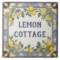 Vintage Lemons Custom House Name Plate Plaque Sign
