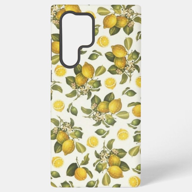 Vintage Lemons Samsung Galaxy S22 Ultra Case (Back)
