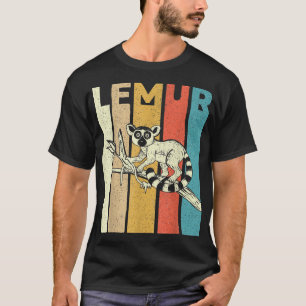 Vintage Lemur Animal Researcher Zookeeper Lemur L T-Shirt