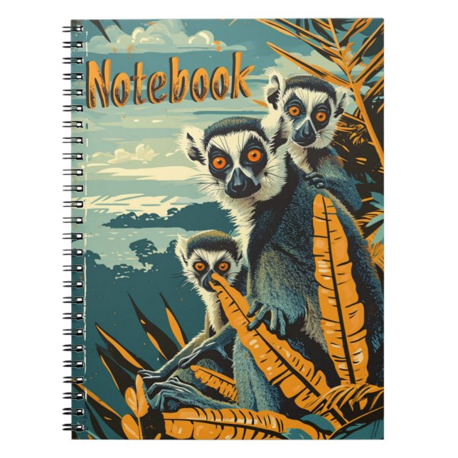 Vintage Lemur Notebook (Front)