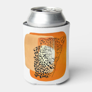 Vintage Leopard  Can Cooler