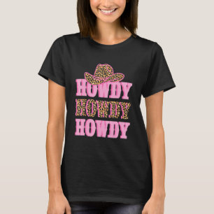 Vintage Leopard Howdy Rodeo Western Country Southe T-Shirt