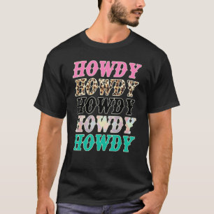 Vintage Leopard Howdy Rodeo Western Country Southe T-Shirt