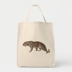 Vintage Leopard Illustration  Tote Bag