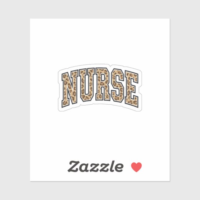 Vintage Leopard Nurse Varsity Shirt Design_1 (Sheet)