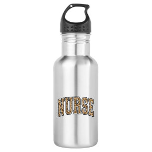 Vintage Leopard Nurse Varsity Shirt Design_1 532 Ml Water Bottle