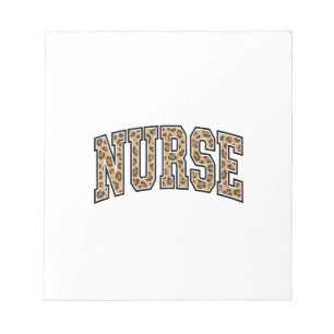 Vintage Leopard Nurse Varsity Shirt Design_1 Notepad