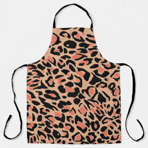 Vintage Leopard Pattern Design Apron