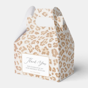 Vintage Leopard Print Jungle Birthday or Shower Favour Box
