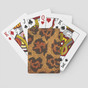 Vintage Leopard Print Playing Cards