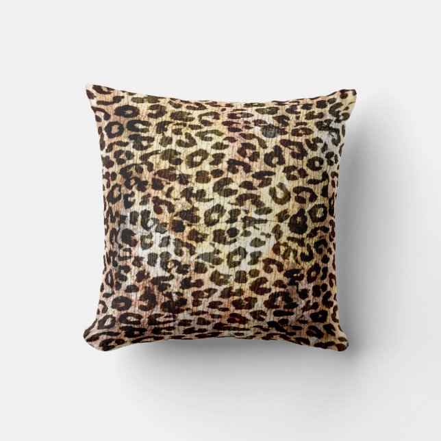 Vintage Leopard print skin Cushion (Front)