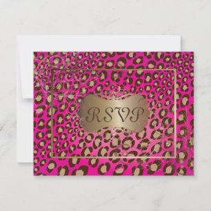 Vintage Leopard RSVPs require 5x7 invitations
