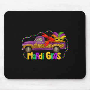 Vintage Leopard Truck Crawfish Jester Beads Funny Mouse Pad