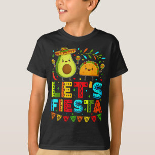 Vintage let's fiesta avocado and tacos cinco de T-Shirt