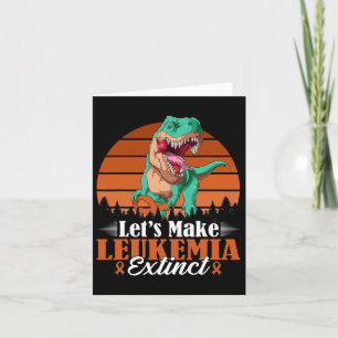 Vintage Let's Make Leukaemia Extinct Dinosaur Saur Card