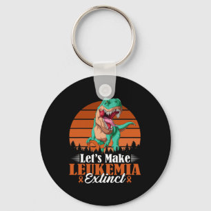 Vintage Let's Make Leukemia Extinct Dinosaur Sauru Key Ring