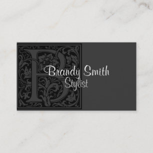 Vintage Letter "B" Business Card