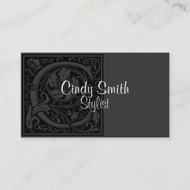 Vintage Letter "C" Business Card (Front)
