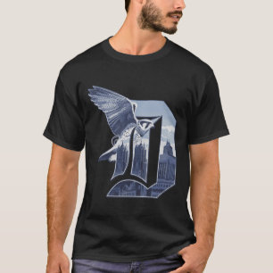 Vintage Letter D Detroit Michigan 313 T-Shirt