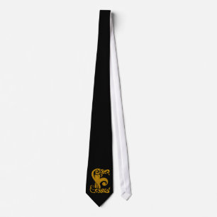 Vintage Letter E Gold - Tie