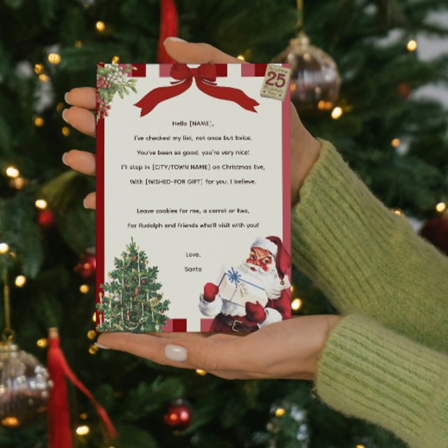 Vintage Letter from Santa's Desk Rhyming Christmas Invitation (Creator Uploaded)