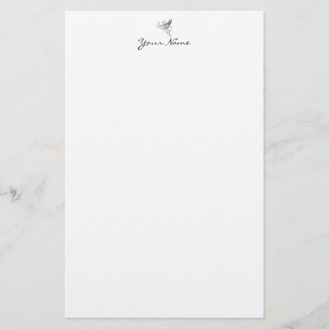 Vintage Letter Press Griffin Line Art Stationery (Front)