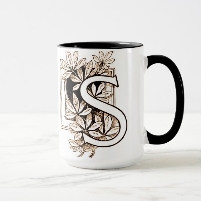 Vintage Letter 'S' Collage - Mug (Right)