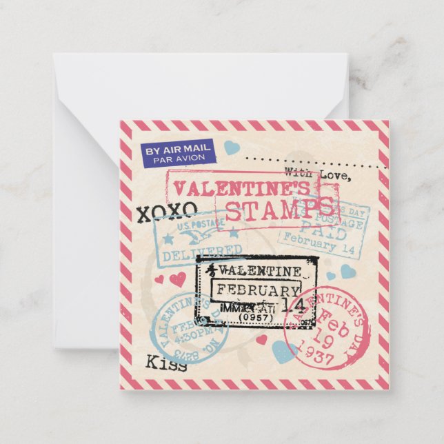 Vintage Letter Valentine's Day Card (Front)