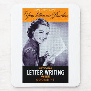 Vintage Letter Writing Mouse Pad
