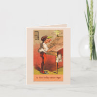 Vintage letterpress printer all occasion card