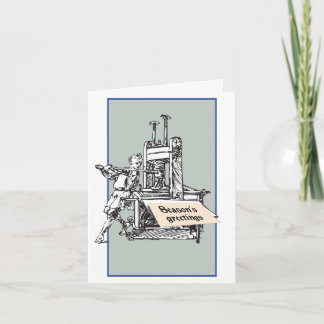 Vintage letterpress season's greetings card