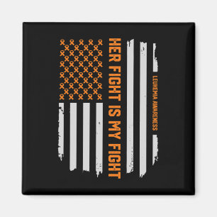 Vintage Leukaemia Awareness American Flag Tee Gift Magnet