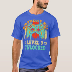 Vintage Level 9 Unlocked Birthday Boy Video Game K T-Shirt