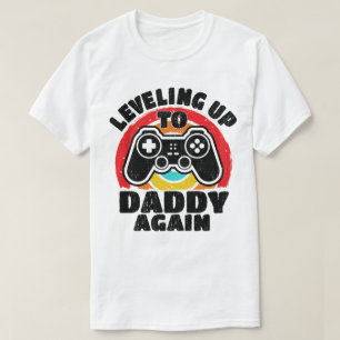 Vintage Leveling Up To Daddy Again Promoted To Dad T-Shirt