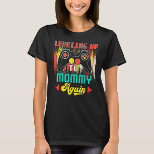 Vintage Leveling Up To Mommy Again Gamer Expecting T-Shirt